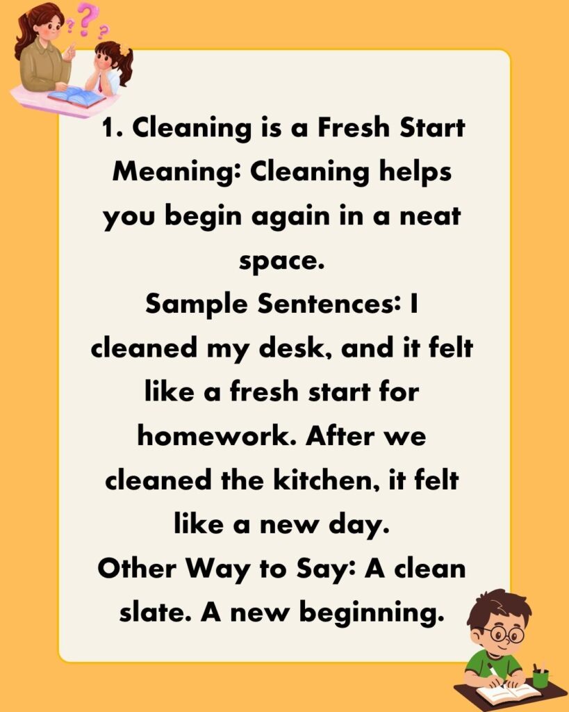 Metaphors for Cleaning