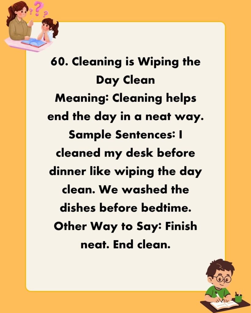 Metaphors for Cleaning