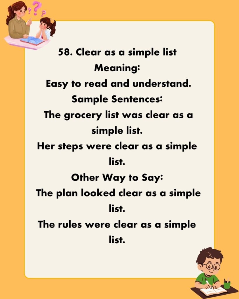 Metaphors for Clear