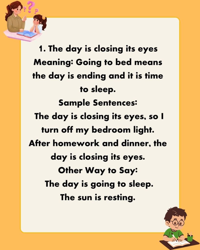 Metaphors for Going to Bed