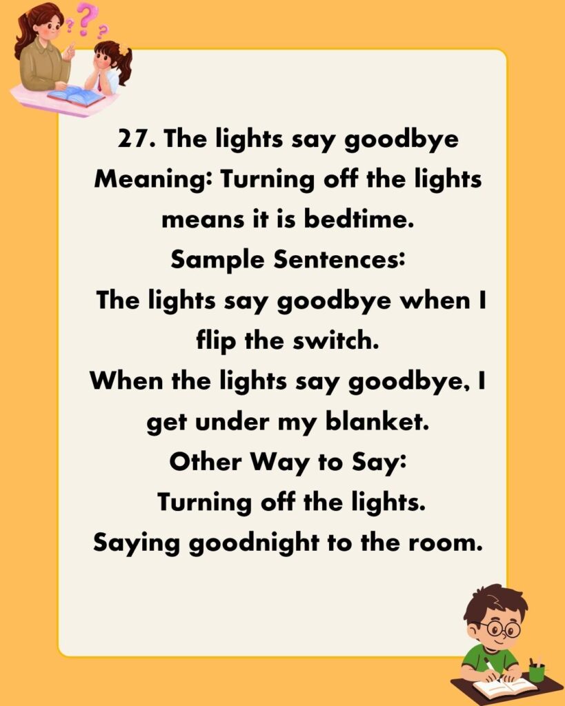Metaphors for Going to Bed