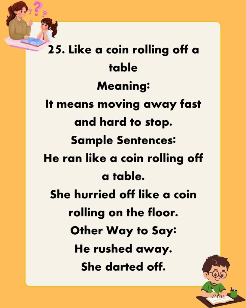 metaphors for running away
