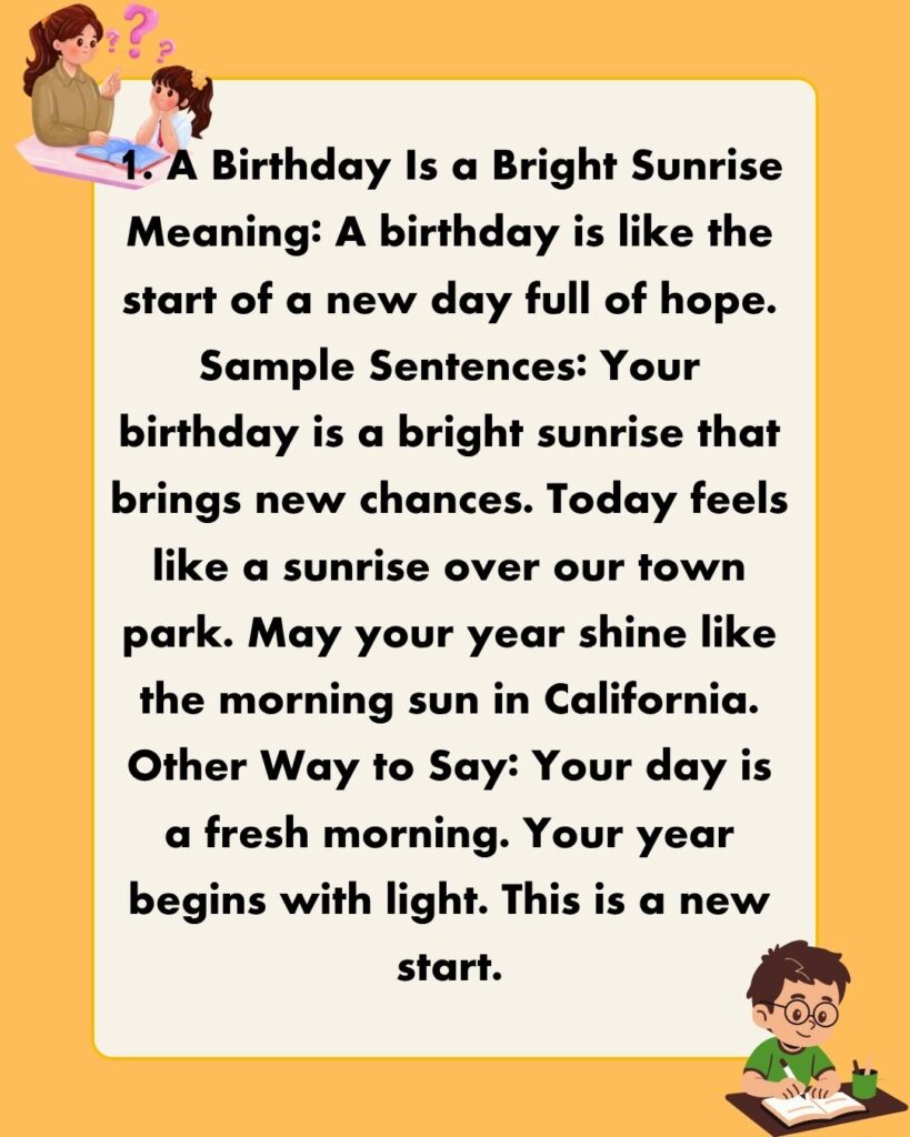 Metaphors for Birthday Wishes