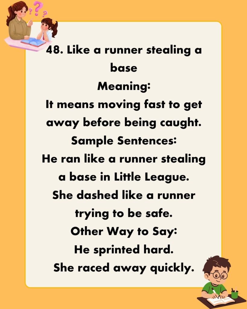 metaphors for running away
