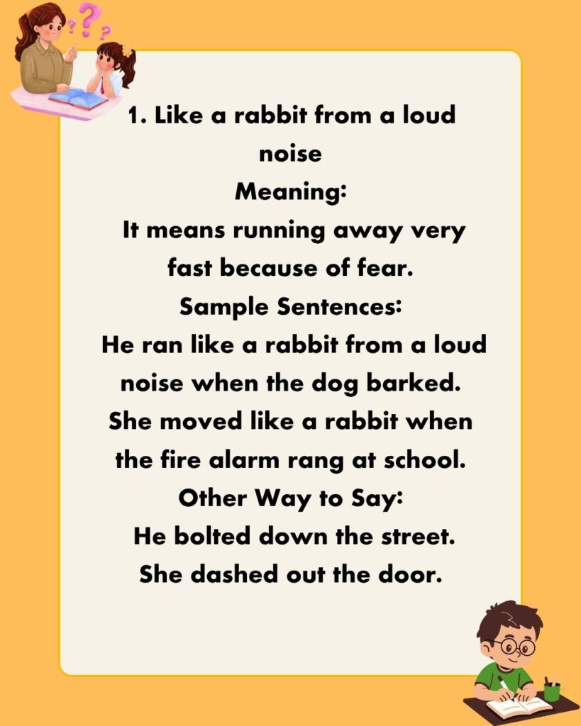 metaphors for running away