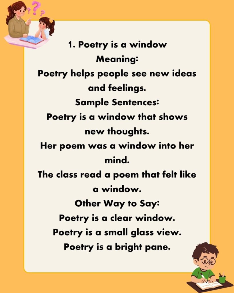Metaphors for Poetry