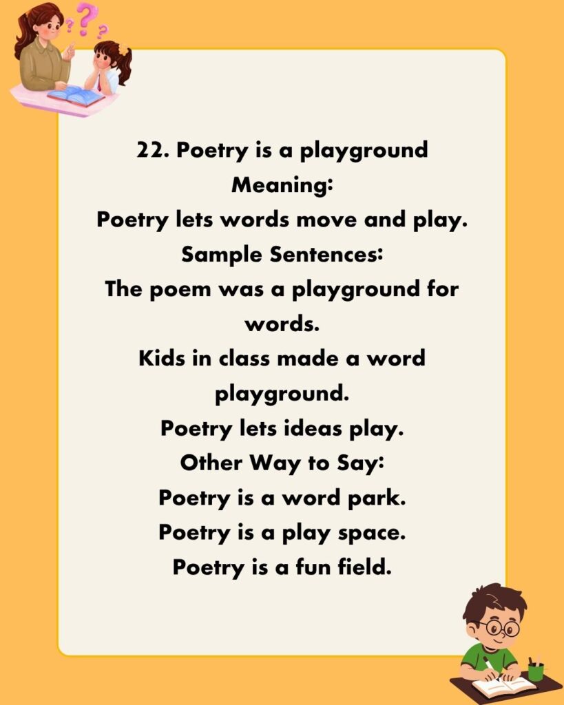 Metaphors for Poetry