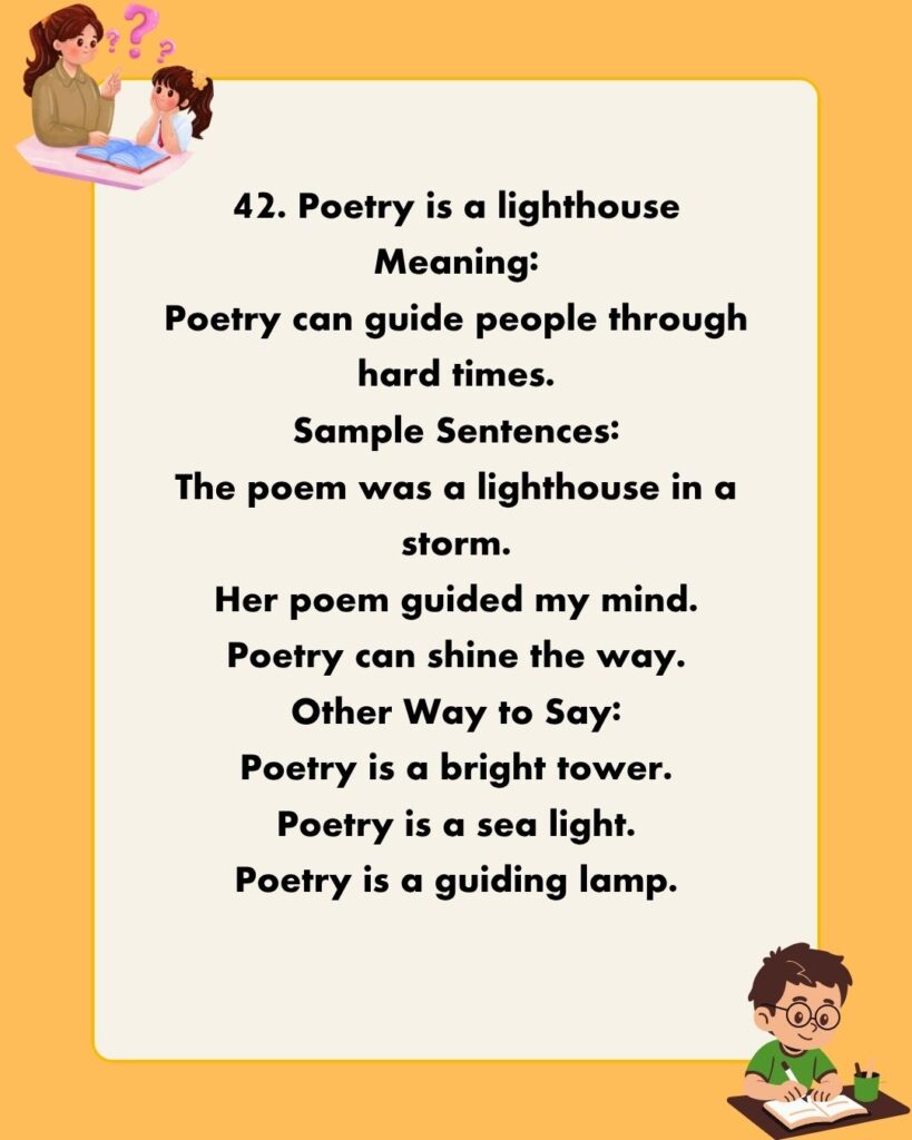Metaphors for Poetry