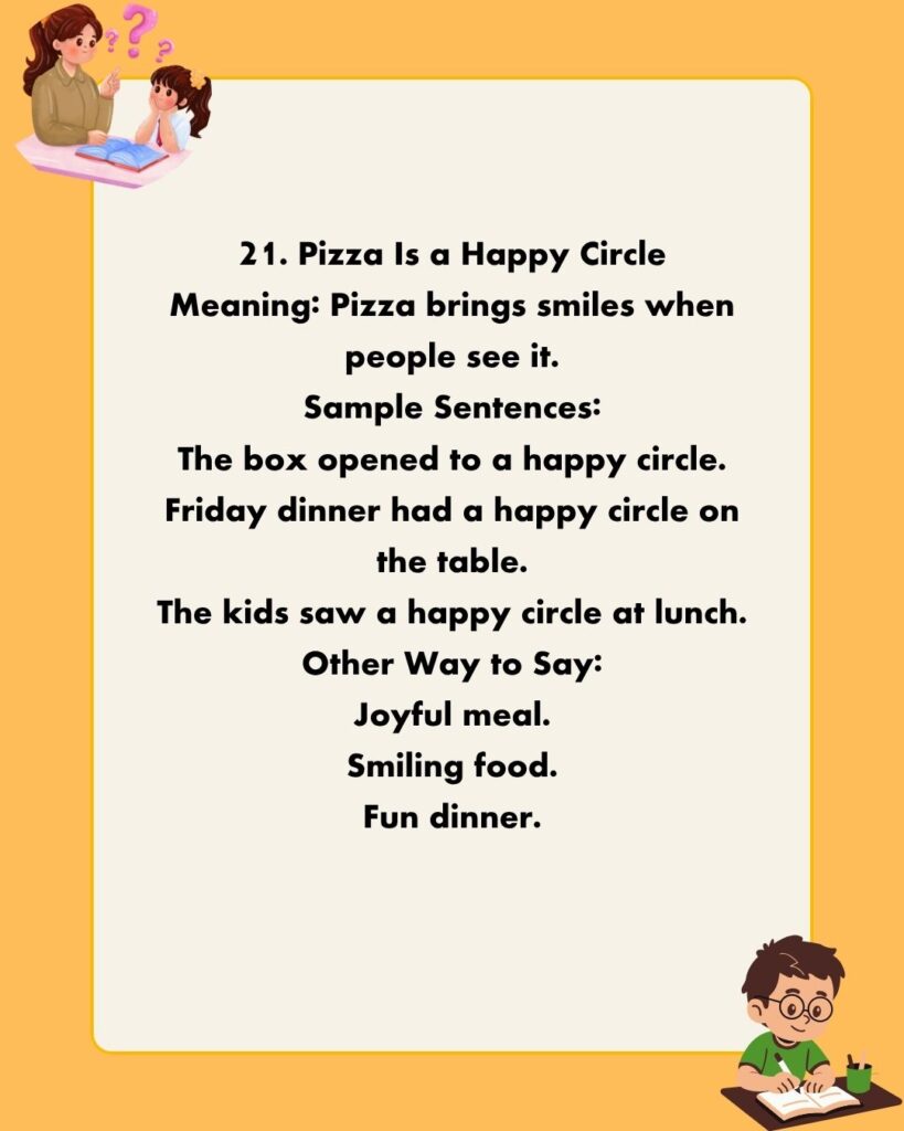 Metaphors for Pizza